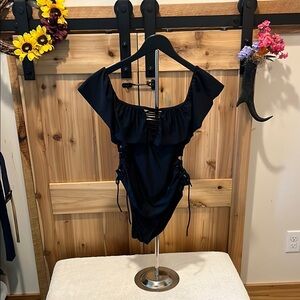 TiniBikini Black One-Piece Swimsuit